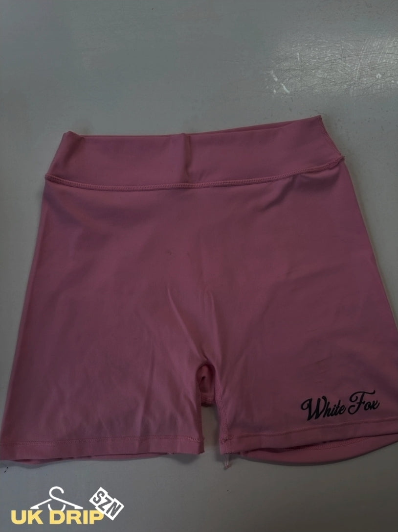 White Fox High Waisted Shorts Blue and Pink