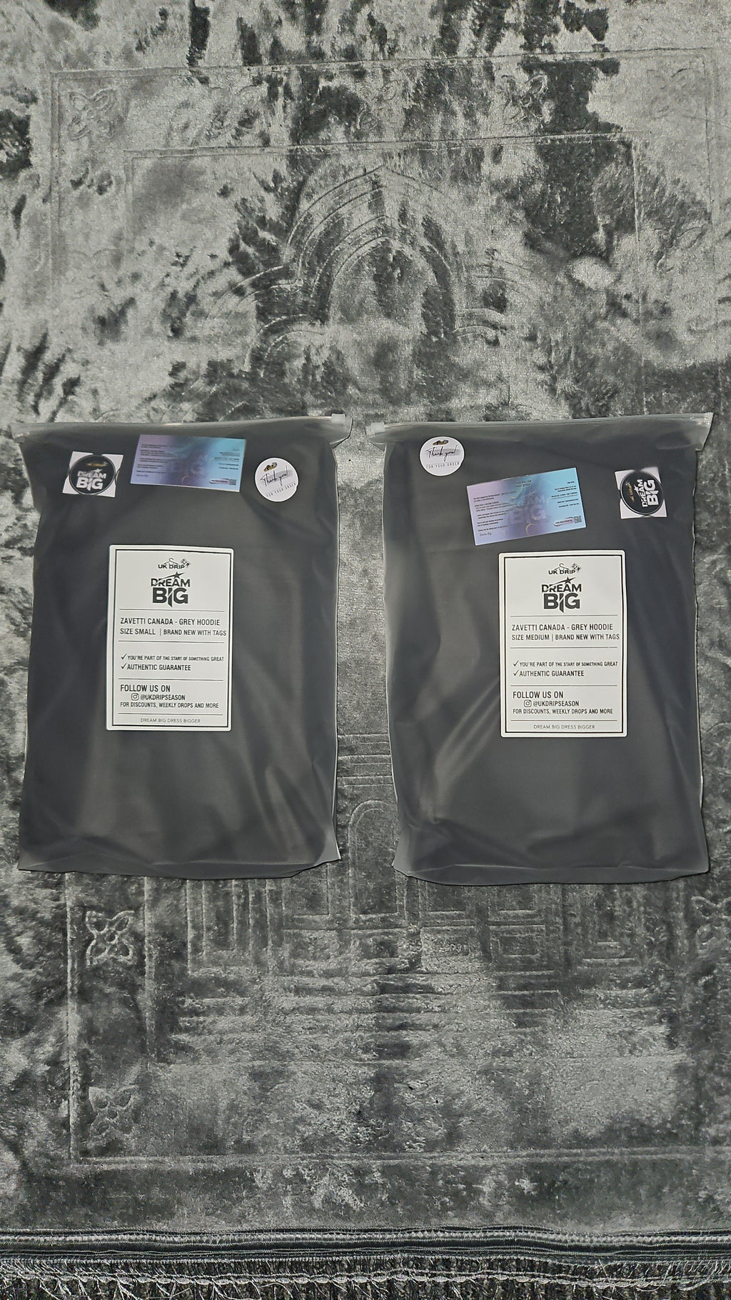 Zavetti Canada Grey Hoodie Medium - Perfect for Streetwear