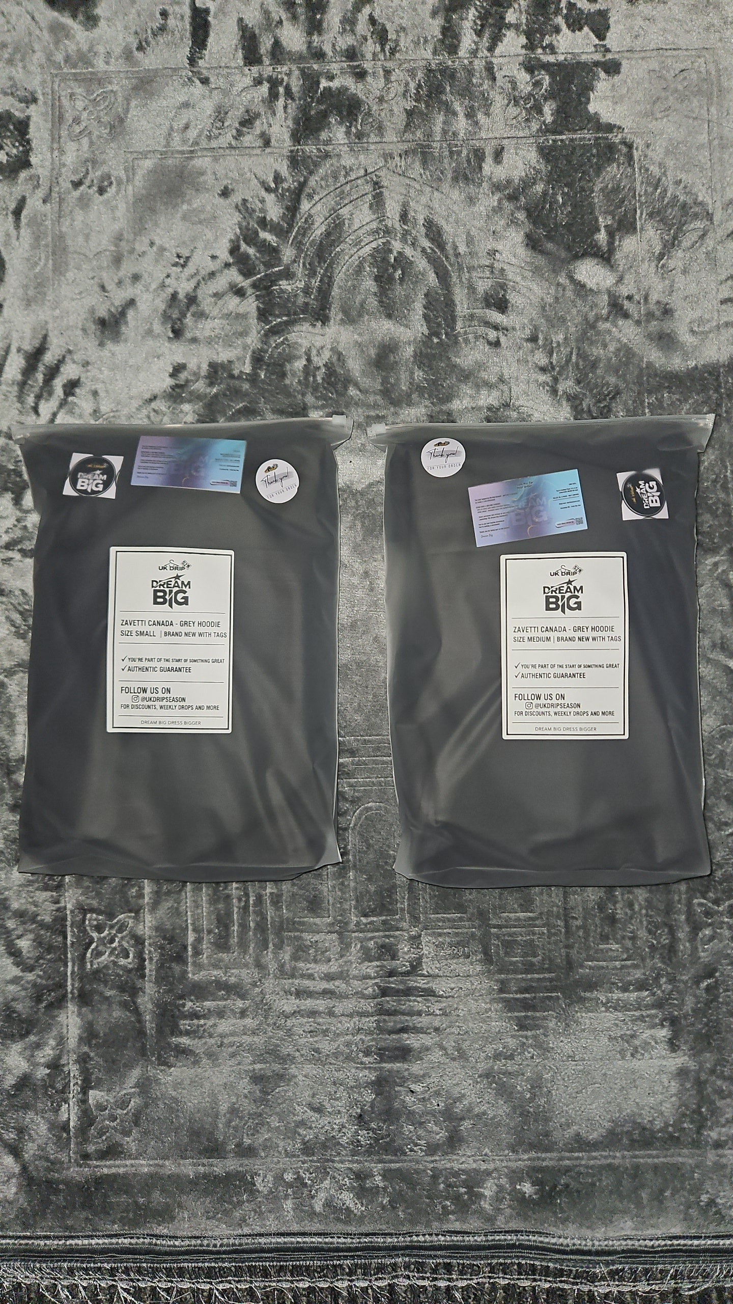 Zavetti Canada Grey Hoodie Medium - Perfect for Streetwear