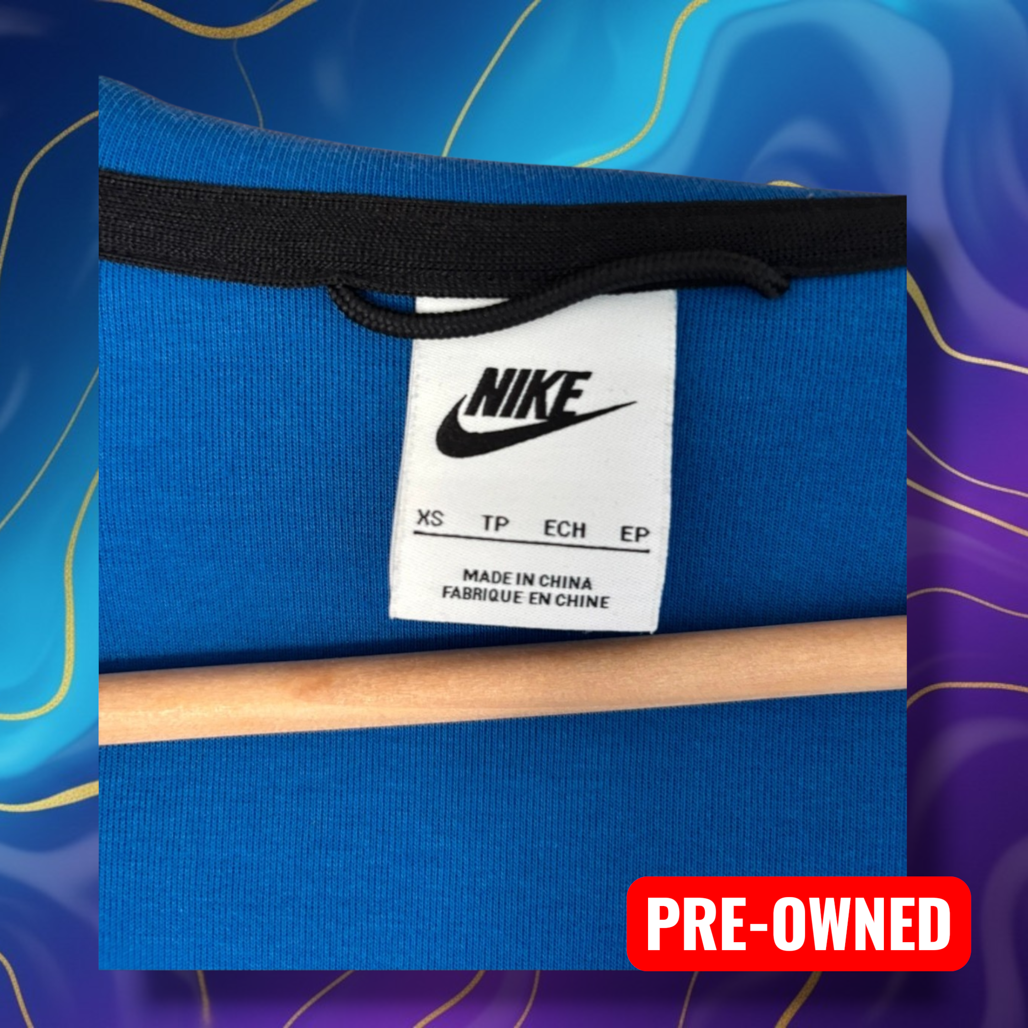 Nike Tech Fleece Hoodie Blue XS - Perfect for Streetwear