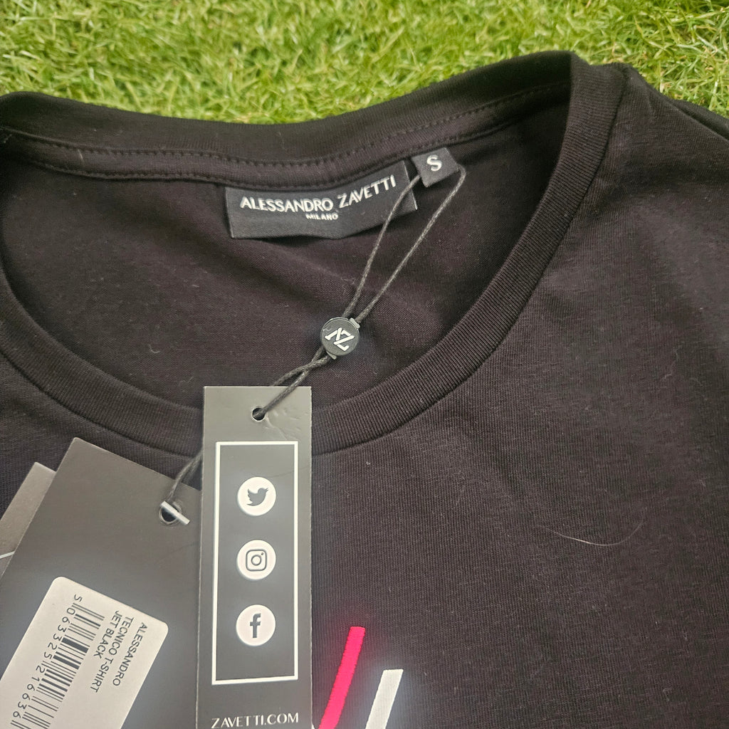 Alessandro Zavetti Techno T-Shirt – BNWT – Black – Small