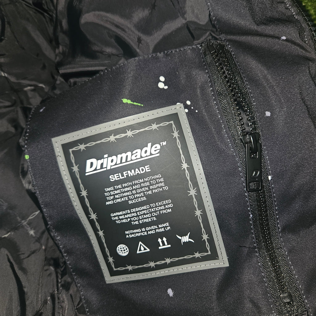 Dripmade Ink Splash Coat - Black - Size Small - BNWT