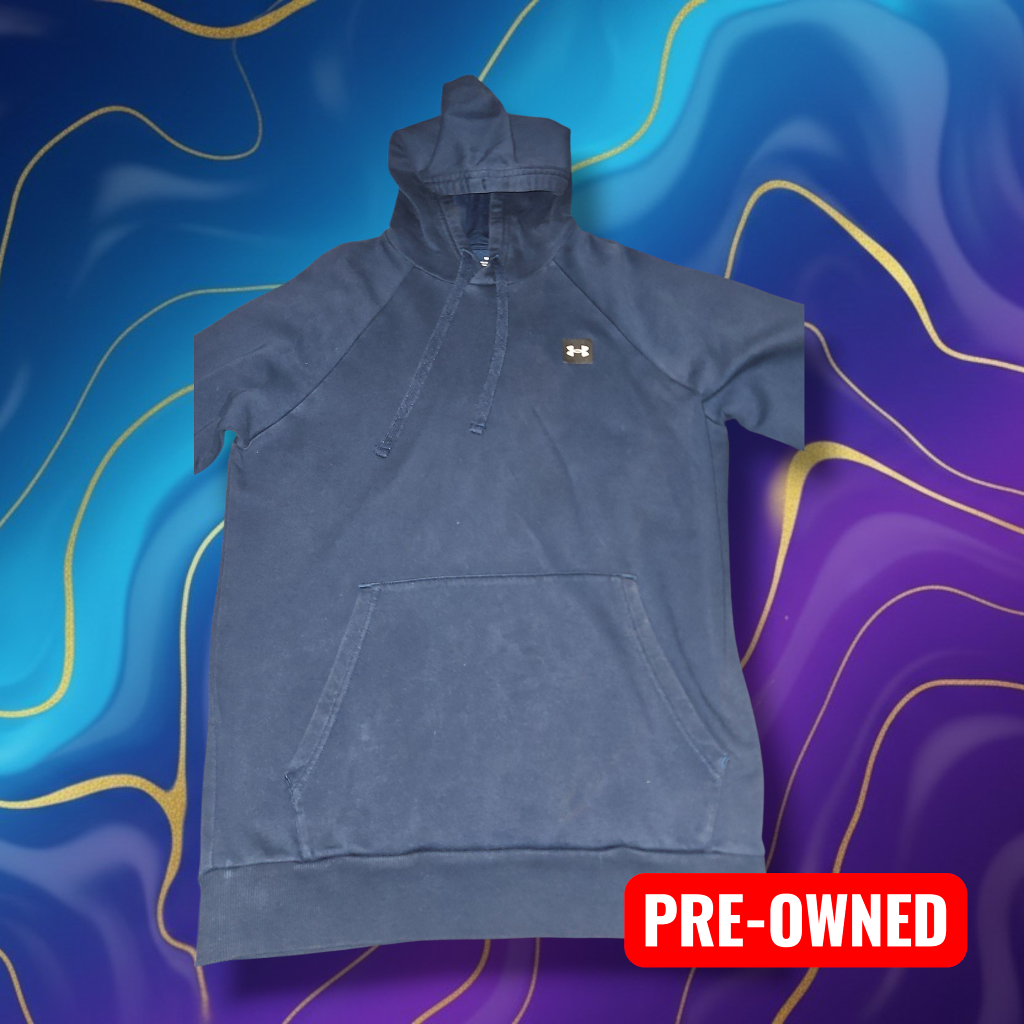 Under Armour Navy Blue Hoodie - Size S/M - Premium Streetwear