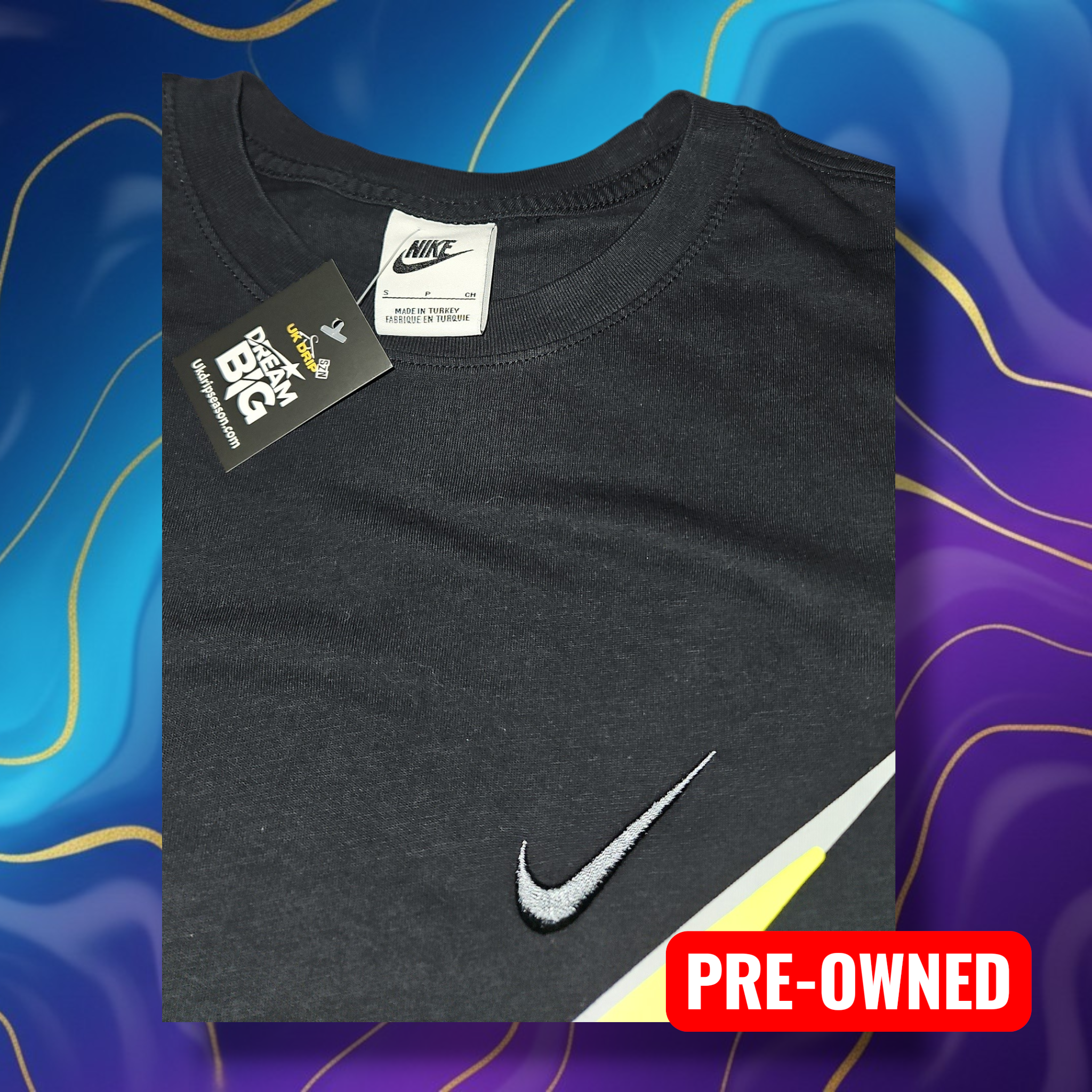 Nike Black Print T-Shirt - Size Small for Streetwear