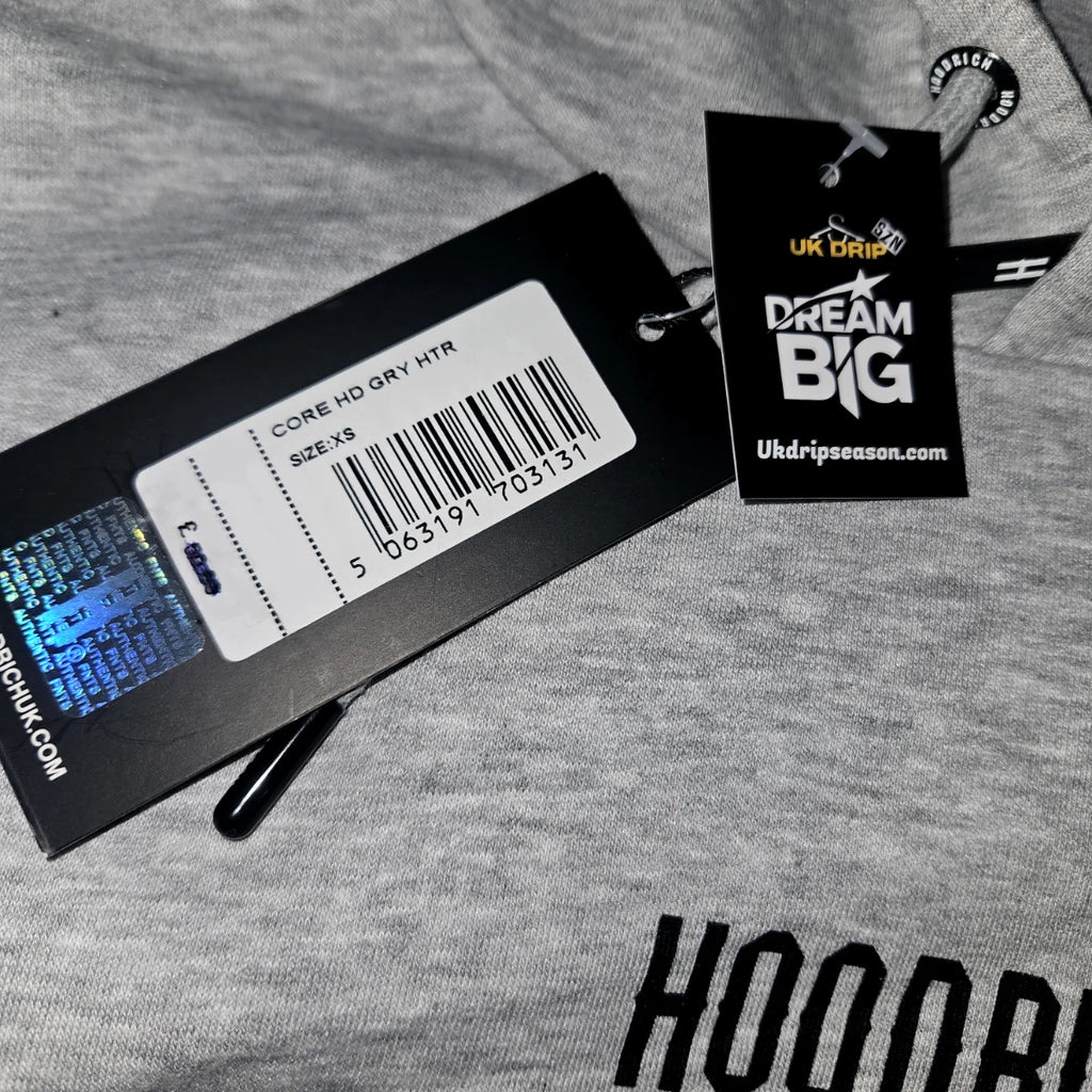 Hoodrich Grey Core Hoodie - BNWT size xs