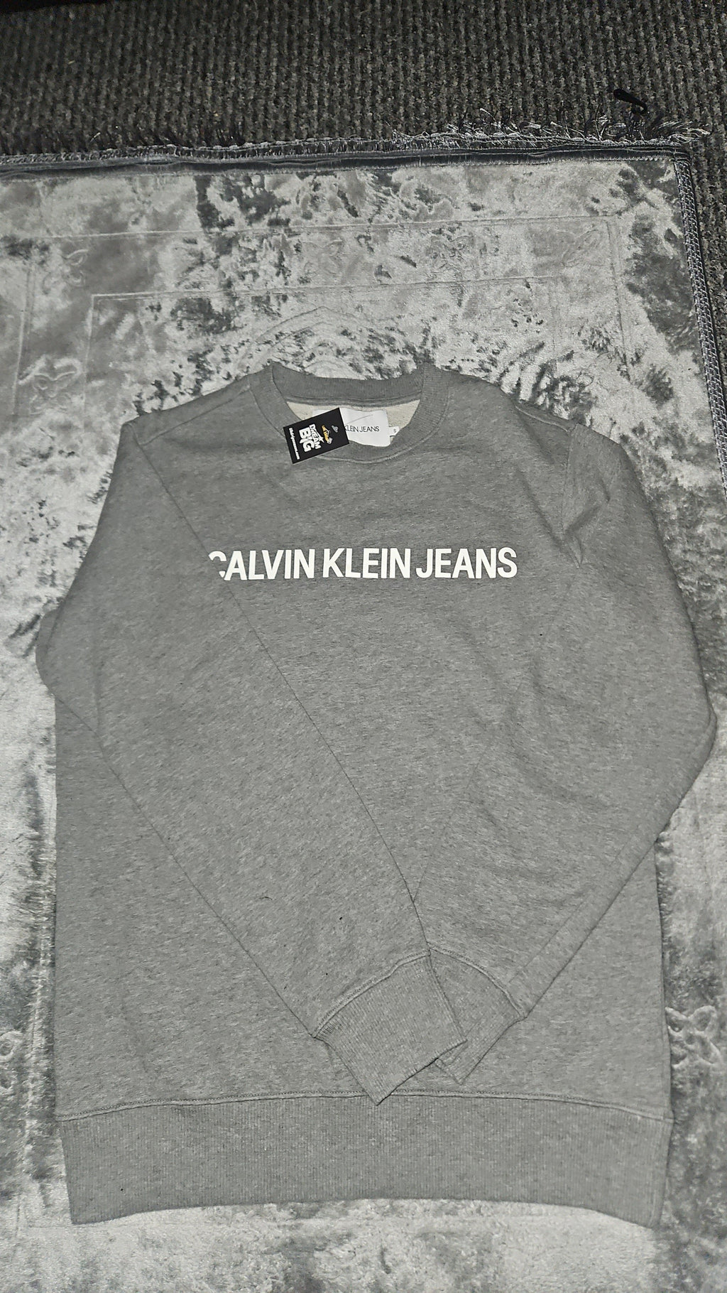 Calvin Klein Grey Jumper - Size Small for Men and Women