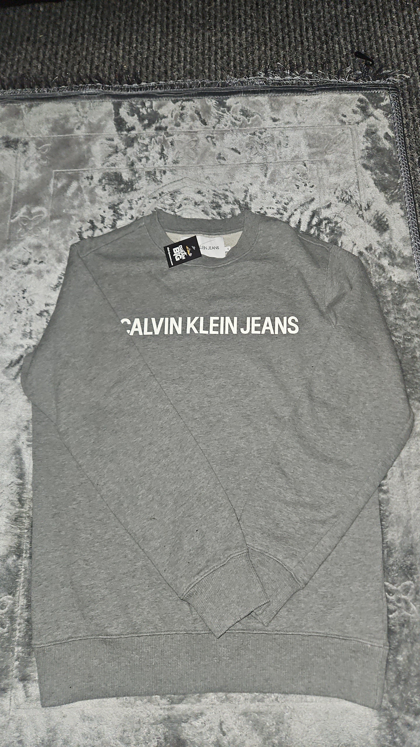 Calvin Klein Grey Jumper - Size Small for Men and Women