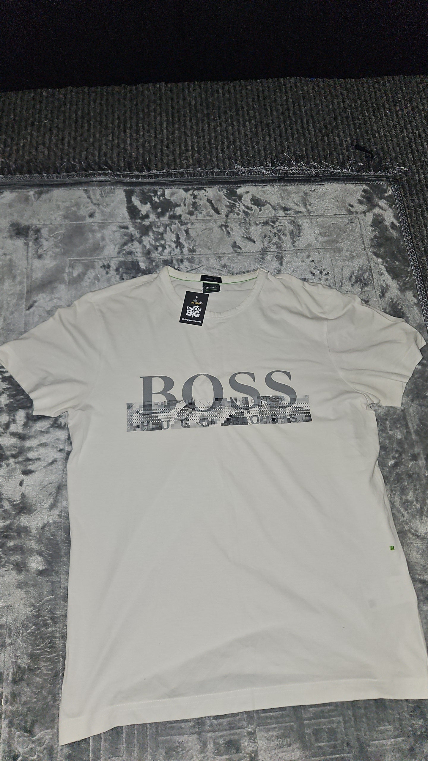 Hugo Boss White T-Shirt - Size Small - Pre-Owned