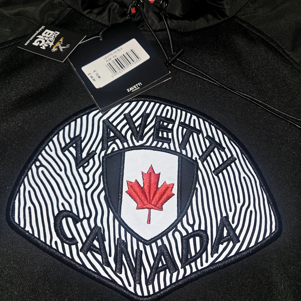Zavetti Canada Black Reflective HD Hoodie - BNWT