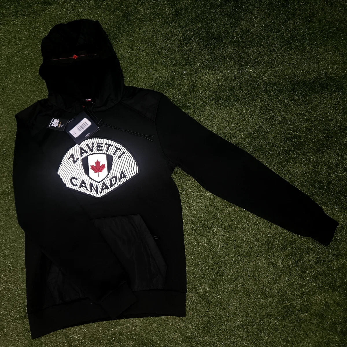 Zavetti Canada Black Reflective HD Hoodie - BNWT