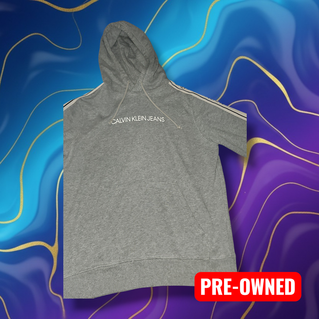 Calvin Klein Grey Hoodie - Size Small | Authentic Designer