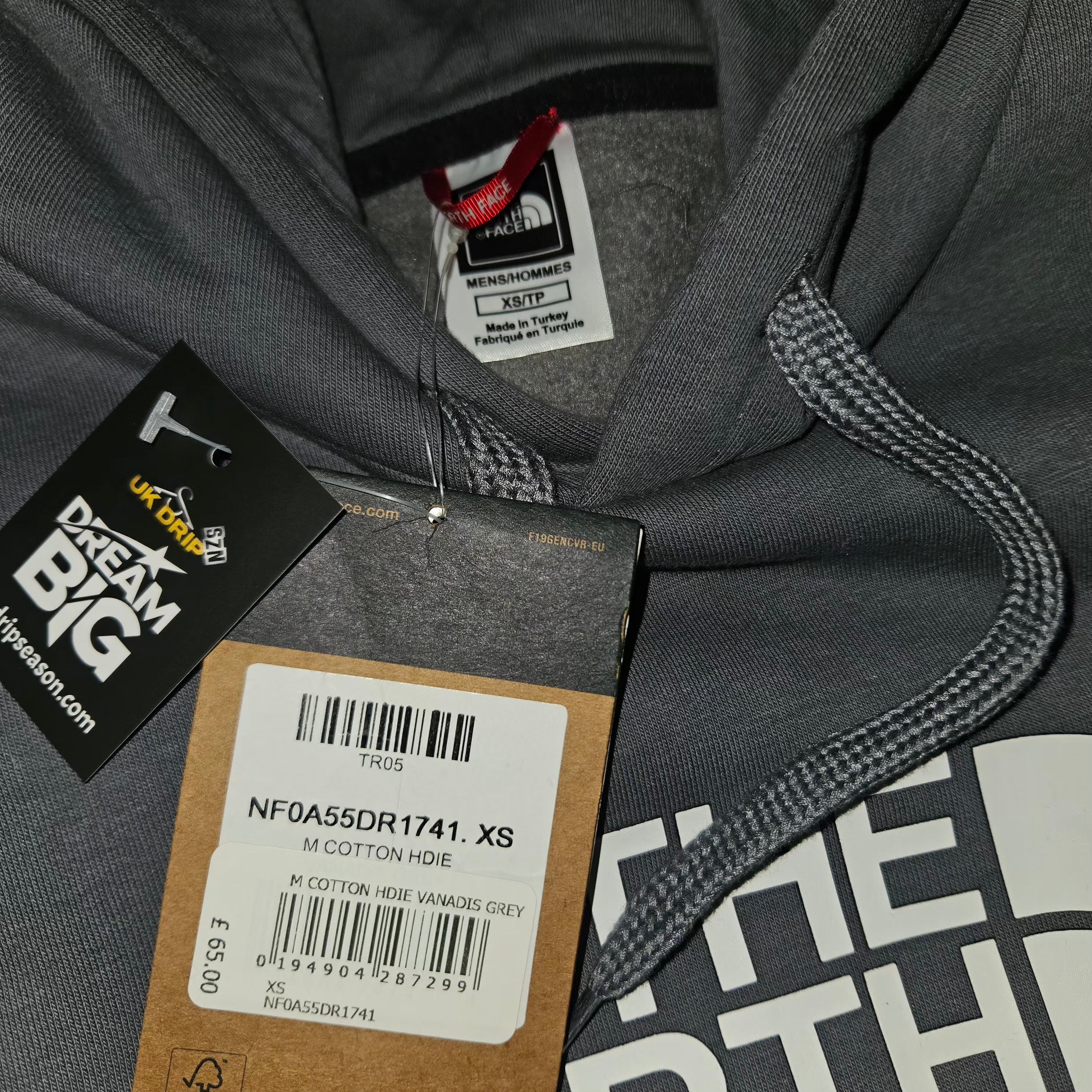 The North Face Grey Hoodie – Size XS (BNWT)