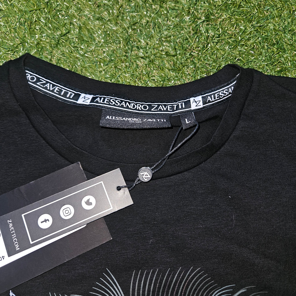 Alessandro Zavetti size large Lion Print T-Shirt – Black, bnwt
