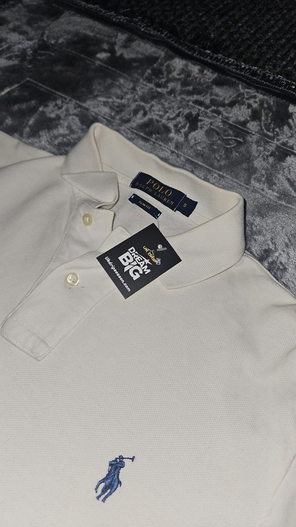 Ralph Lauren White Long Sleeve Polo - Size Small