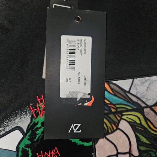 Alessandro Zavetti Hoodie - Black - Size Small - BNWT