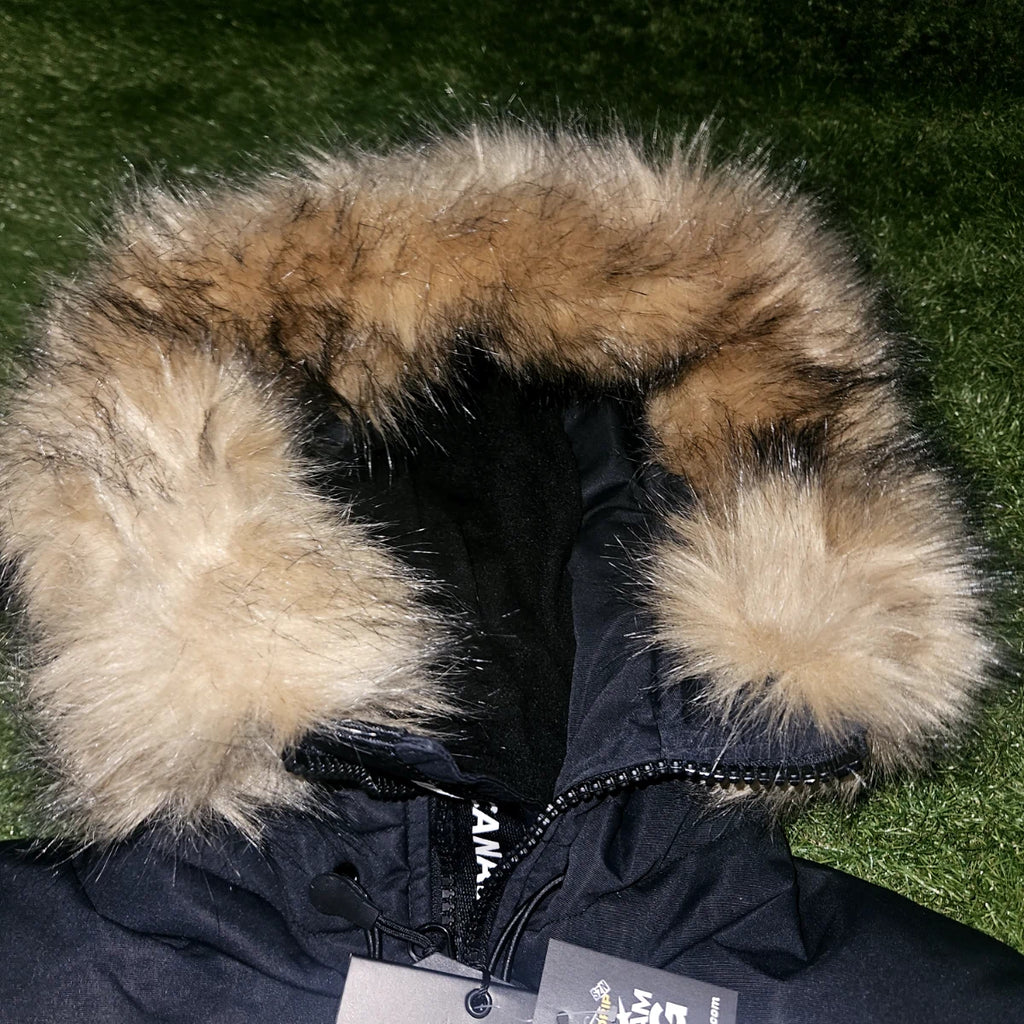 Zavetti Canada Black Fur Hood Coat - BNWT
