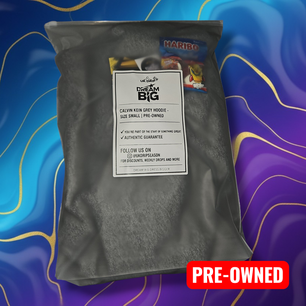 Calvin Klein Grey Hoodie - Size Small | Authentic Designer